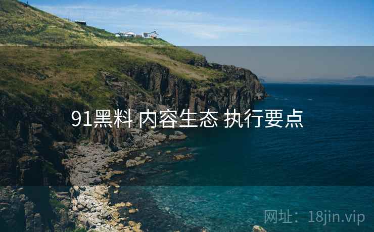91黑料 内容生态 执行要点