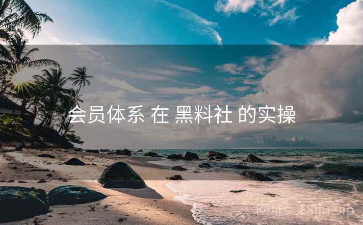 会员体系 在 黑料社 的实操