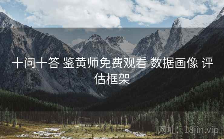 十问十答 鉴黄师免费观看 数据画像 评估框架