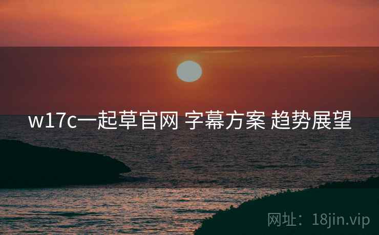 w17c一起草官网 字幕方案 趋势展望