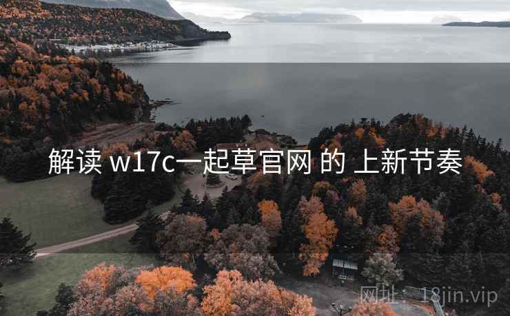 解读 w17c一起草官网 的 上新节奏